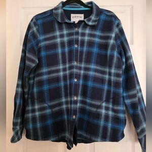 Womens Orvis Fleece Lined Flannel Shacket XL